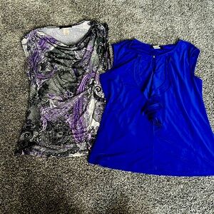 Pair of Jennie & Marlis Jersey Knit Blouses